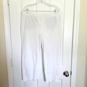 Talbots White Capris Scalloped Hem Chatham Crop Pants Size 16